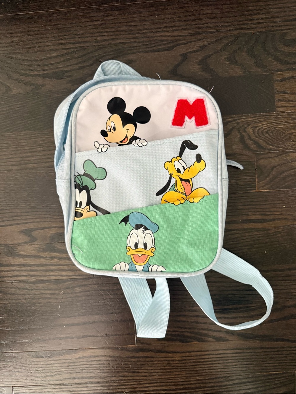 Disney Light Blue and Mint Green Kids Backpack with Mickey & Friends
